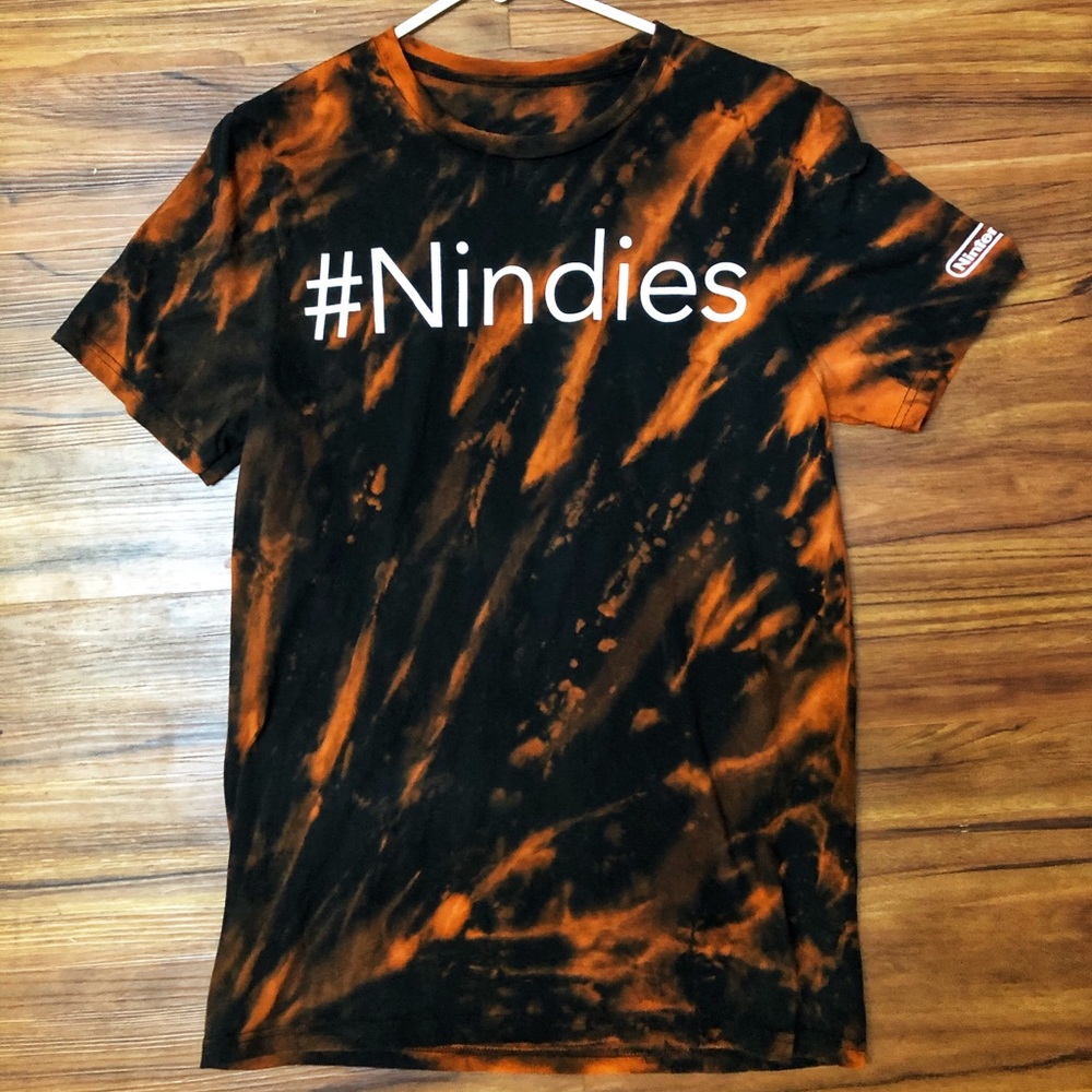 Nintendo Indies Shirt Bleach Dyed Tee Size M